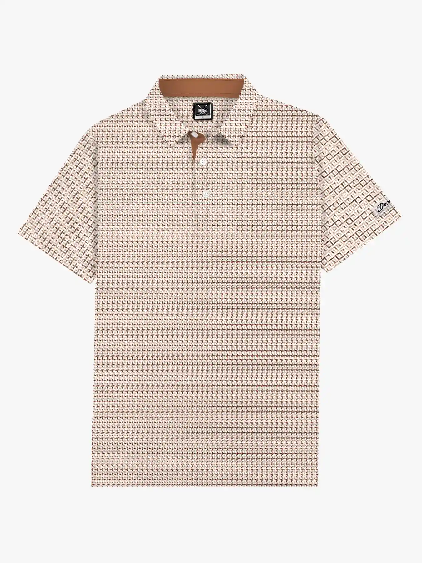 Vintage Men's Houndstooth Polo - Deolax