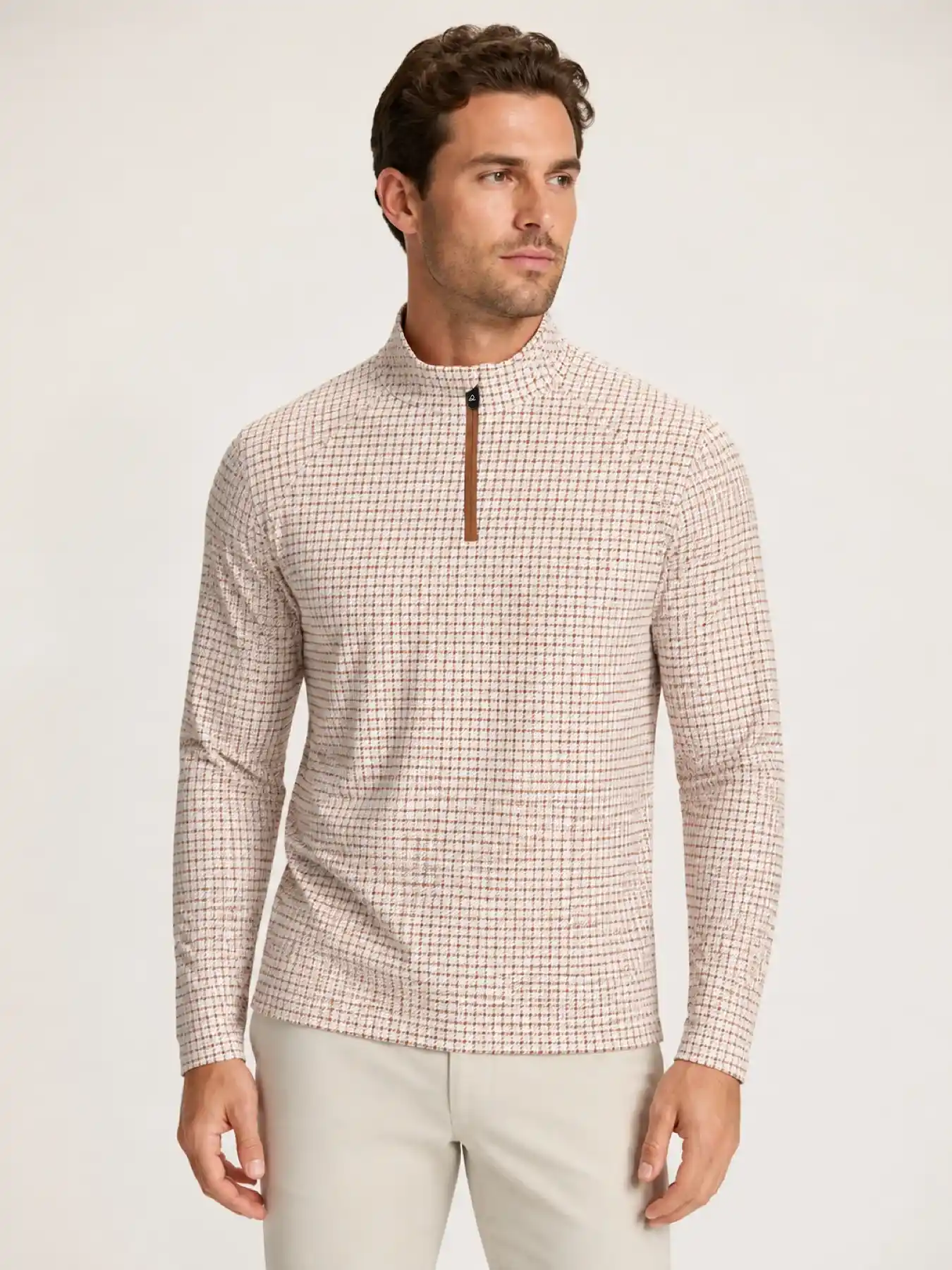 Vintage Houndstooth Quarter Zip