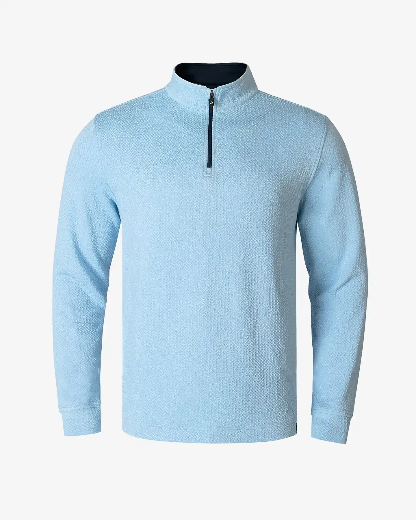 Vintage Jacquard Quarter Zip - Blue - Deolax