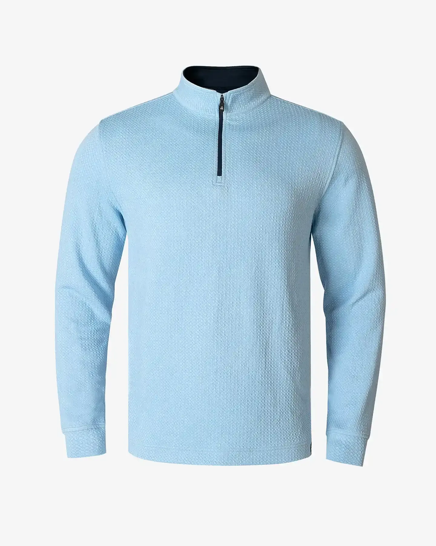 Vintage Jacquard Quarter Zip - Blue - Deolax