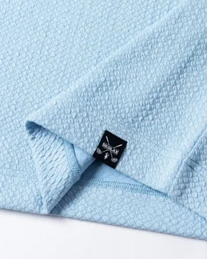 Vintage Jacquard Quarter Zip - Blue - Deolax