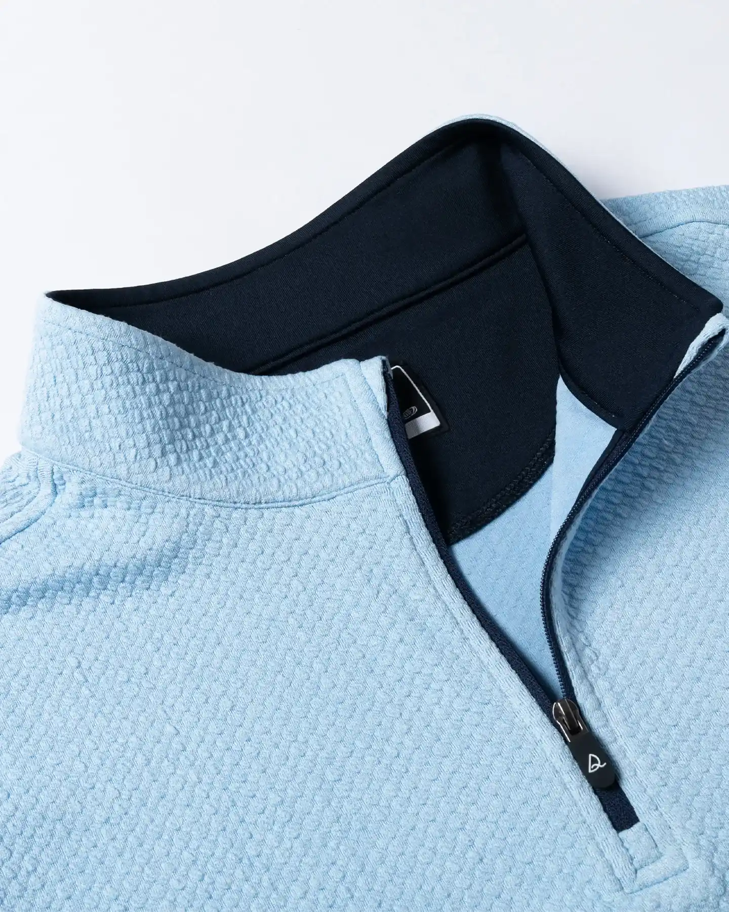 Vintage Jacquard Quarter Zip - Blue - Deolax