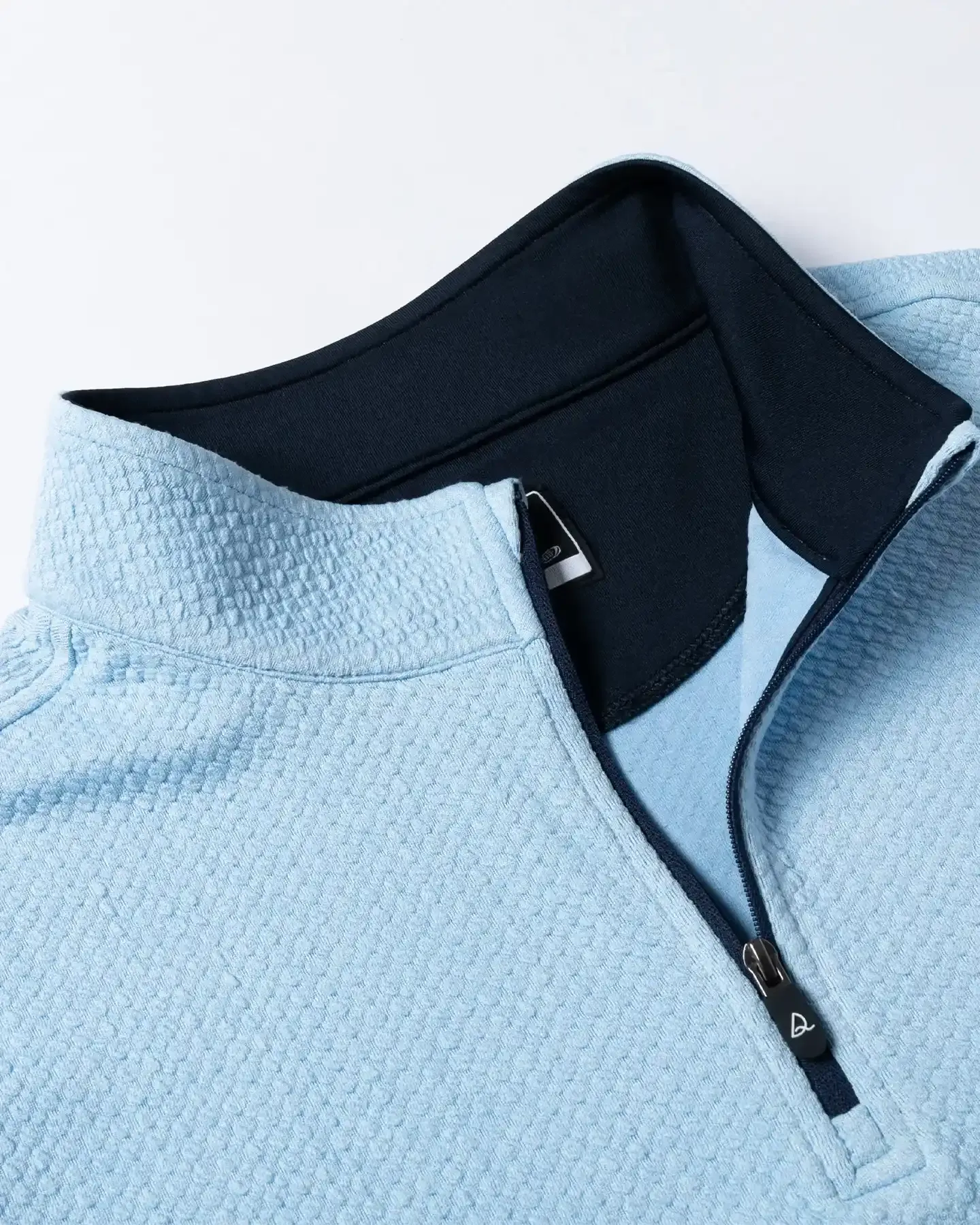 Vintage Jacquard Quarter Zip - Blue - Deolax