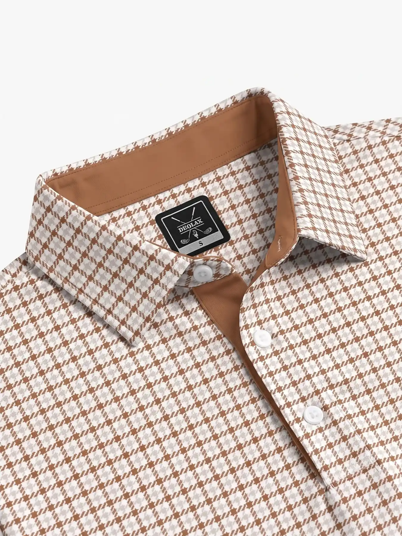 Vintage Men's Houndstooth Polo - Deolax