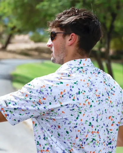 Vivid Splatter Polo