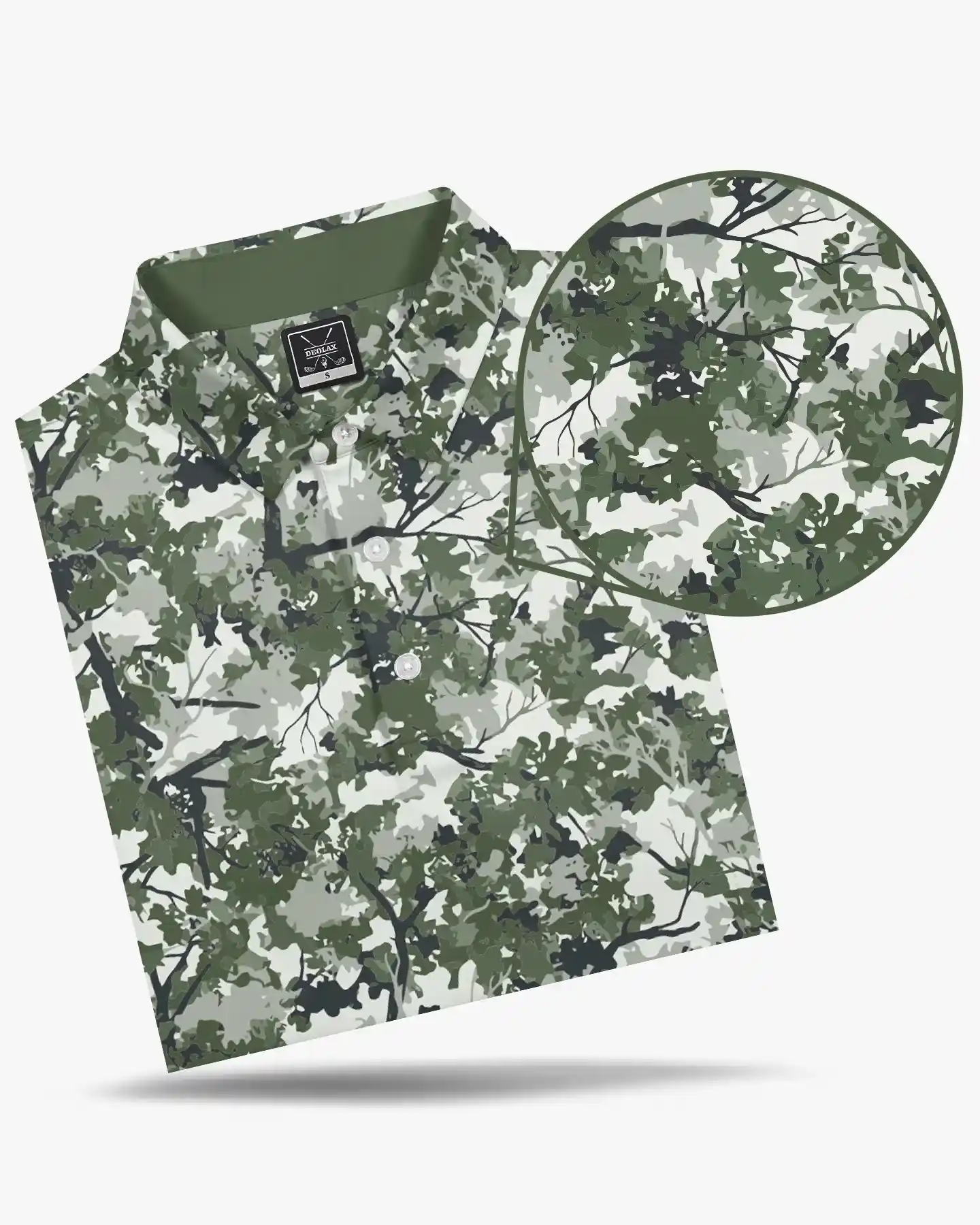 Woodland Camo Polo Shirt - Deolax