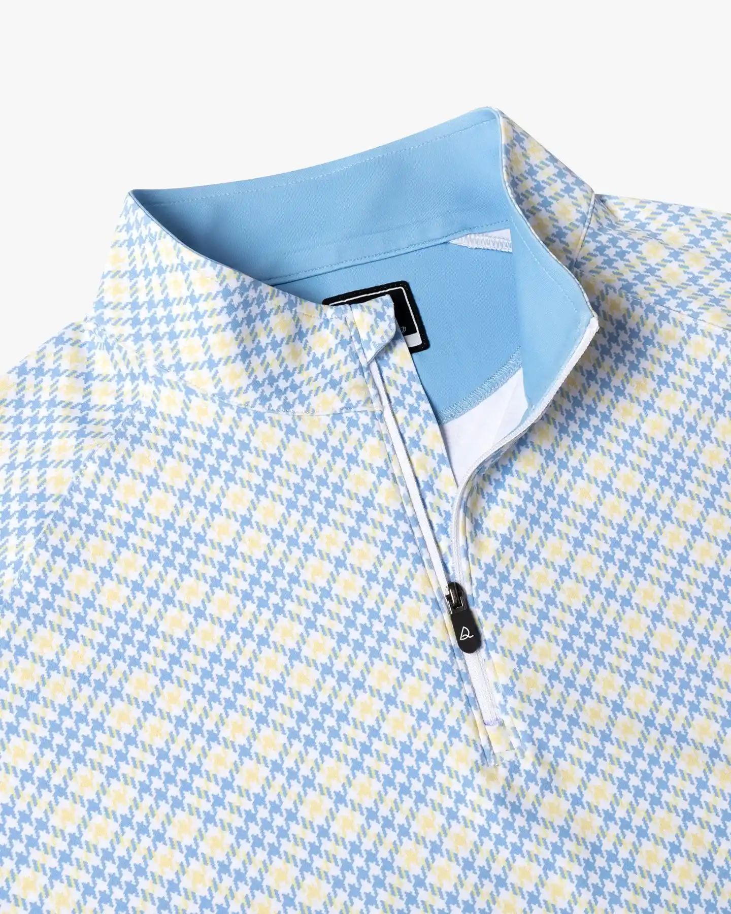Yellow Checked Quarter Zip - Deolax