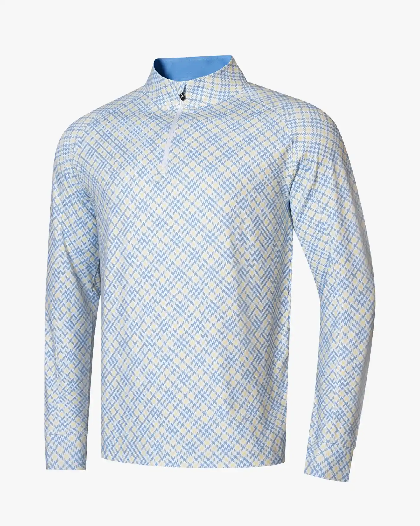 Yellow Checked Quarter Zip - Deolax
