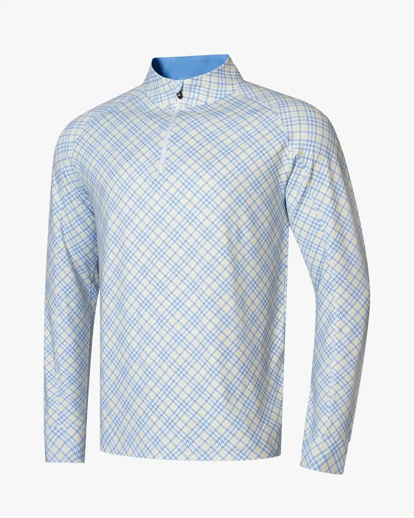 Yellow Checked Quarter Zip - Deolax