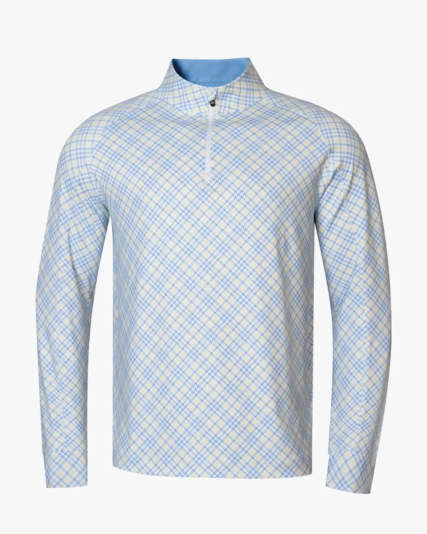 Yellow Checked Quarter Zip - Deolax