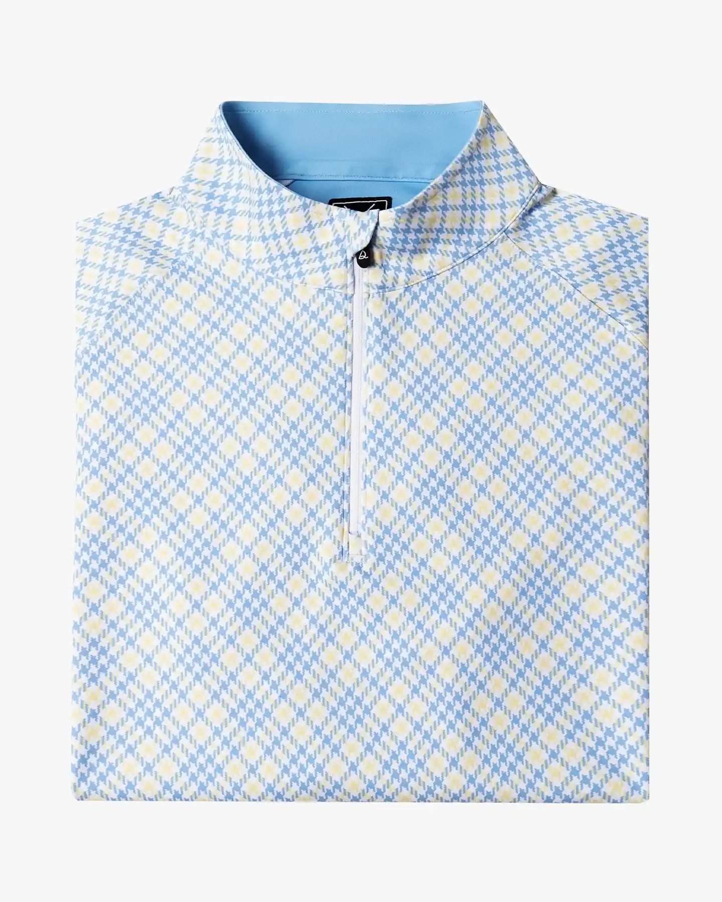 Yellow Checked Quarter Zip - Deolax