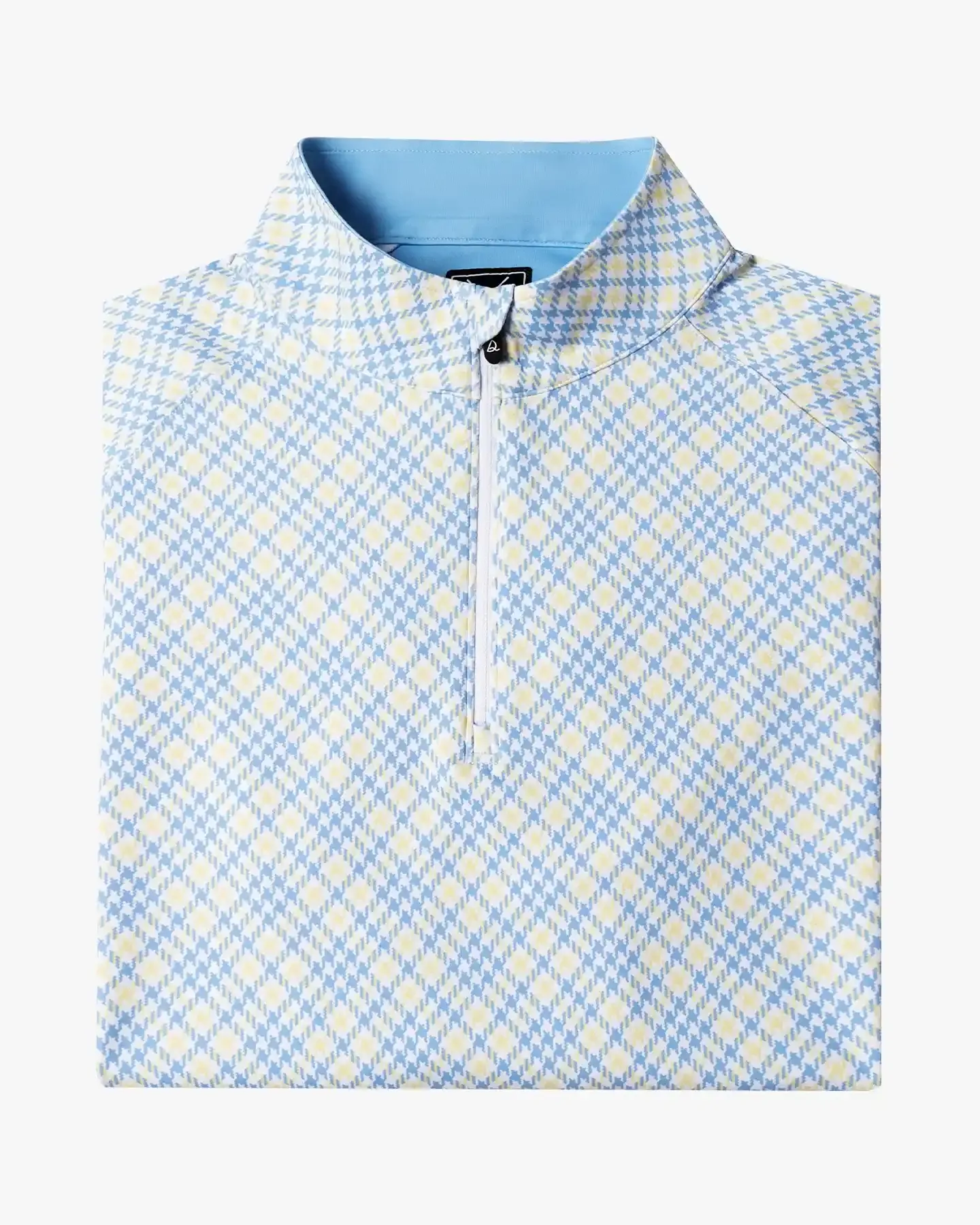 Yellow Checked Quarter Zip - Deolax