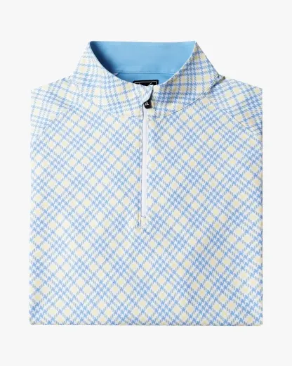 Yellow Checked Quarter Zip - Deolax