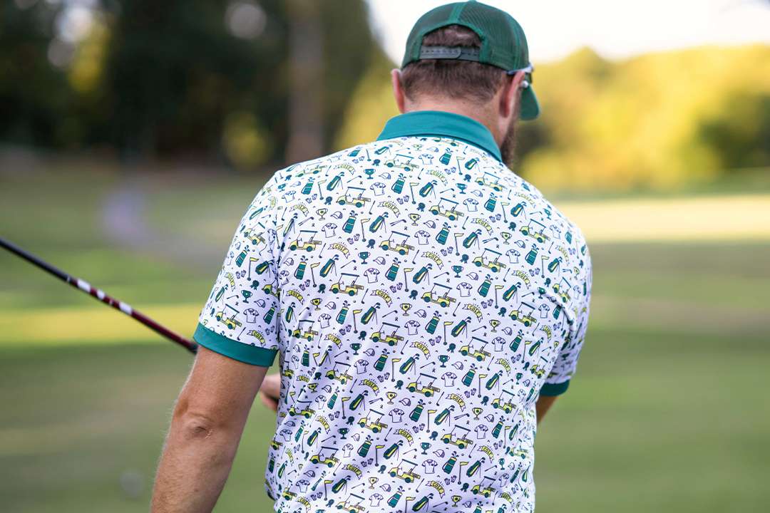 play golf with golf hat