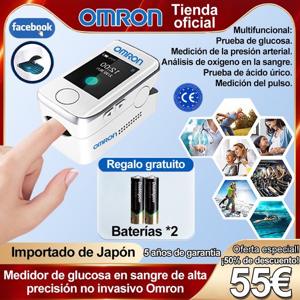 [Importado de Japón] Medidor de glucosa en sangre de alta precisión no invasivo Omron