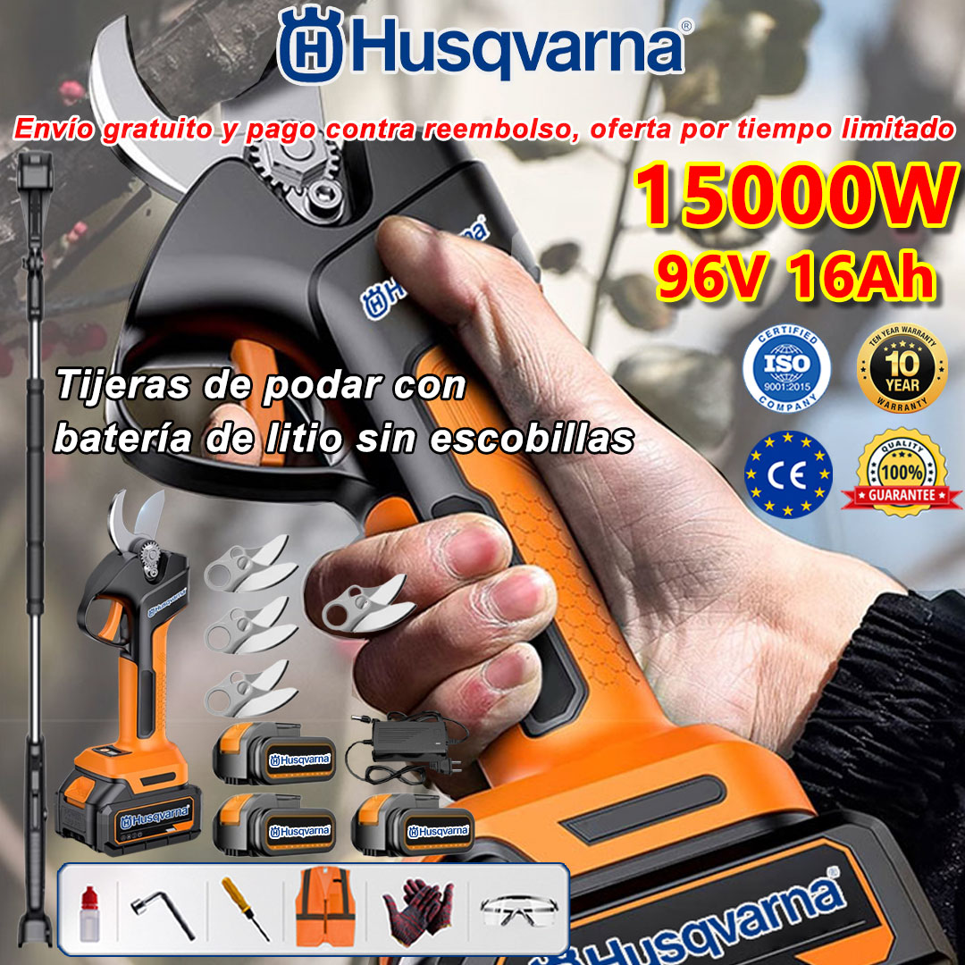  Tijeras de podar telescópicas eléctricas de litio sin escobillas Husqvarna de 15000 W