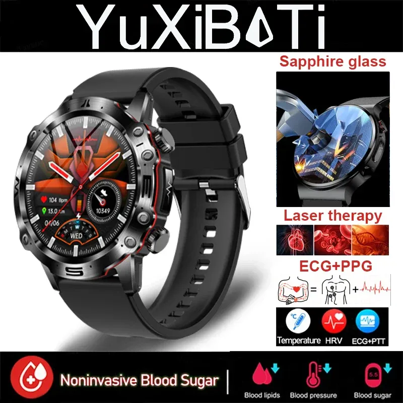 Pametna ura z umetno inteligenco in medicinsko diagnostiko - nova ura za leto 2025, meri krvne lipide, sečno kislino in raven sladkorja v krvi - EKG+PPG, sledilnik telesne pripravljenosti