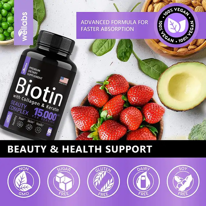 Biotin & Vitamin B Complex Capsules – Beauty & Wellness Support