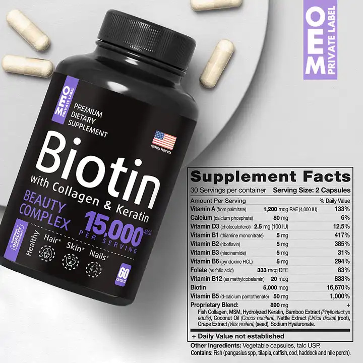 Biotin & Vitamin B Complex Capsules – Beauty & Wellness Support