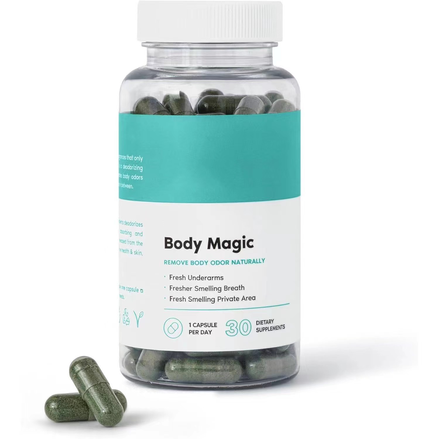 Body Magic Chlorophyll Capsules – Natural Body Odour Eliminator & Freshness Boost