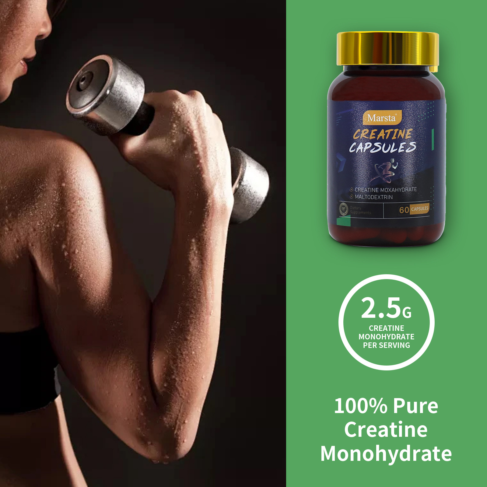 High-Power Creatine Capsules – Strength, Endurance, and Rapid Muscle Recovery