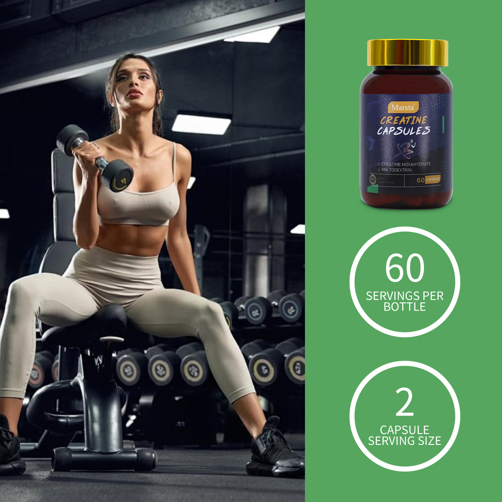 High-Power Creatine Capsules – Strength, Endurance, and Rapid Muscle Recovery