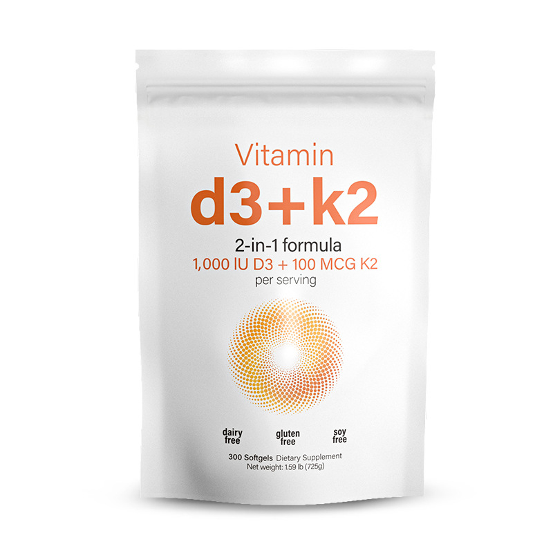 Vitamin D3 + K2 Soft Capsules – Bone and Heart Health Support