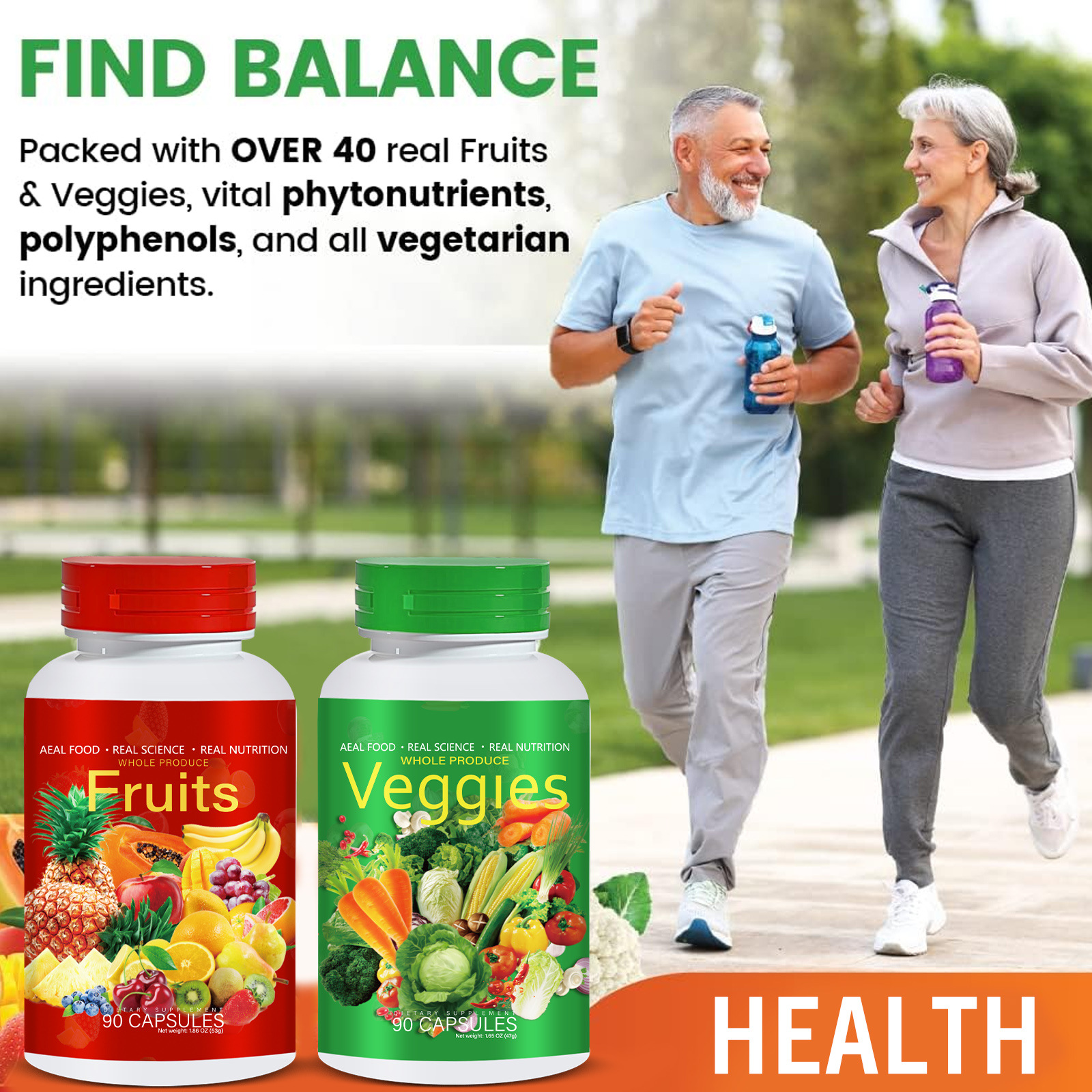 Fruits & Vegetables Capsules – Nutrient-Rich Superfood Blend