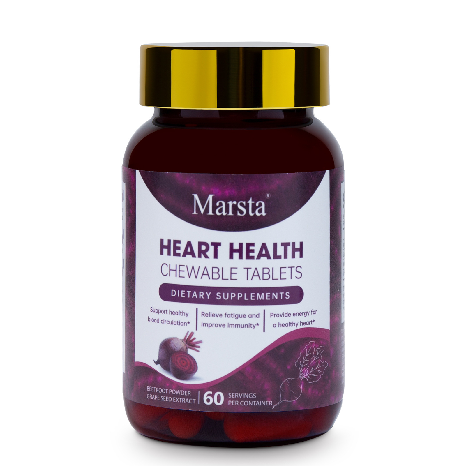 Heart Health Beetroot Chewing Tablets – Circulation & Energy Support