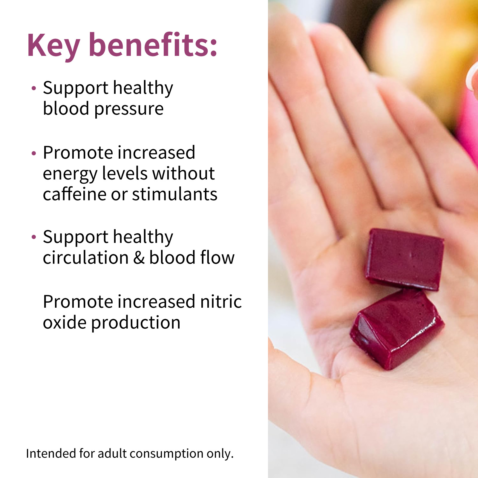 Heart Health Beetroot Chewing Tablets – Circulation & Energy Support