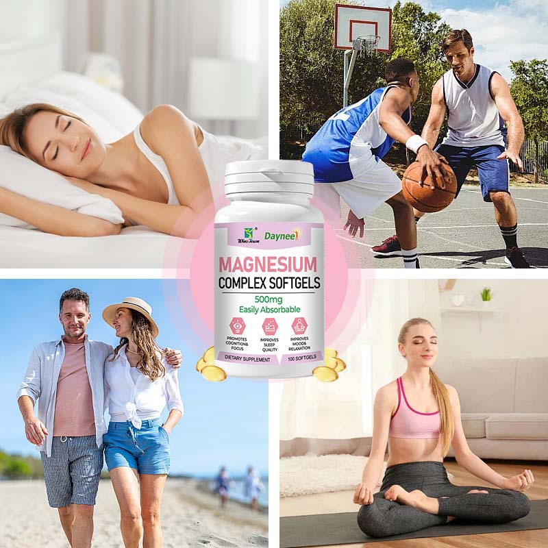 Magnesium Complex Softgel Capsules – 500mg Blend (Oxide, Citrate, Malate)