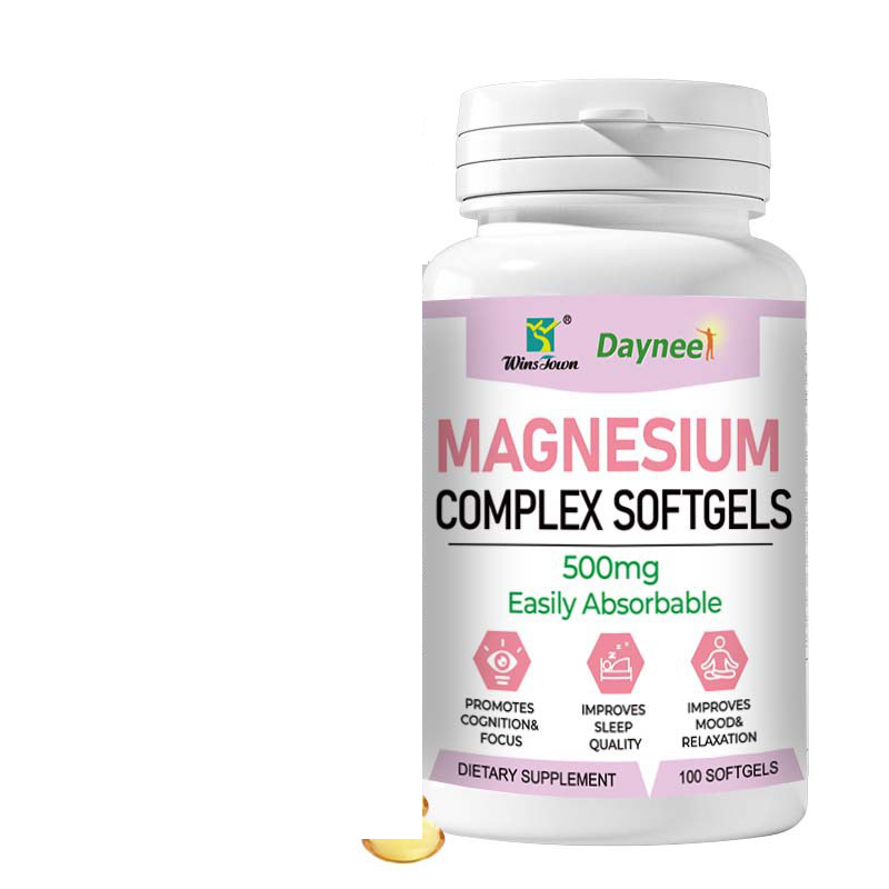 Magnesium Complex Softgel Capsules – 500mg Blend (Oxide, Citrate, Malate)