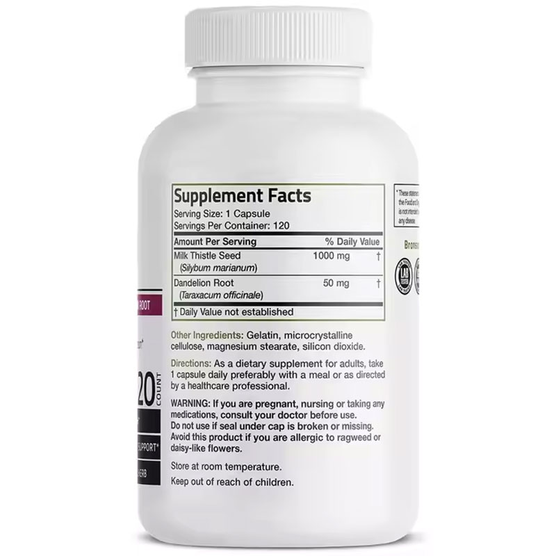 Milk Thistle & Dandelion Root Capsules – Liver Support Supplement