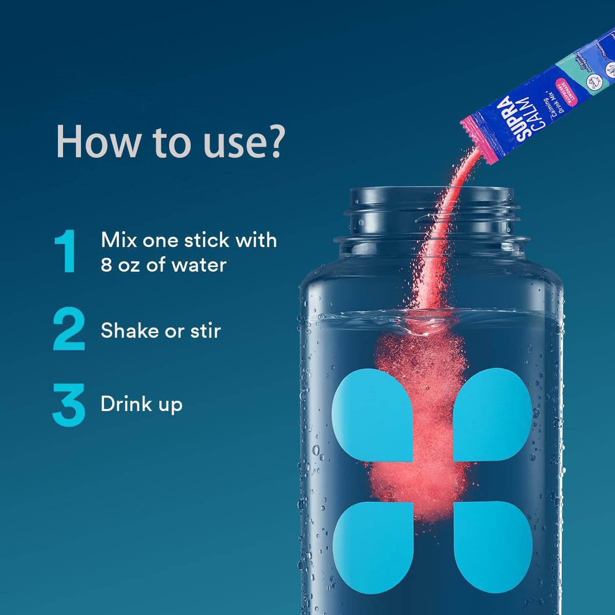 SuperCalm Magnesium Calming Powder – Raspberry Electrolyte Drink Mix, 20 Sachets (85g)