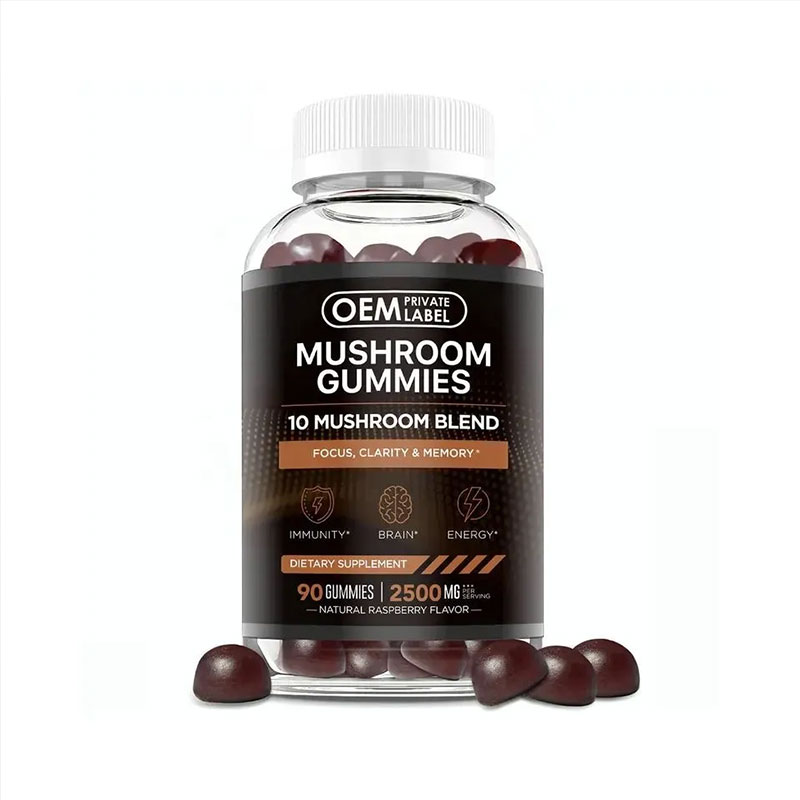 Mushroom Gummies Brain Booster – 10 Mushroom Blend for Focus, Memory & Energy