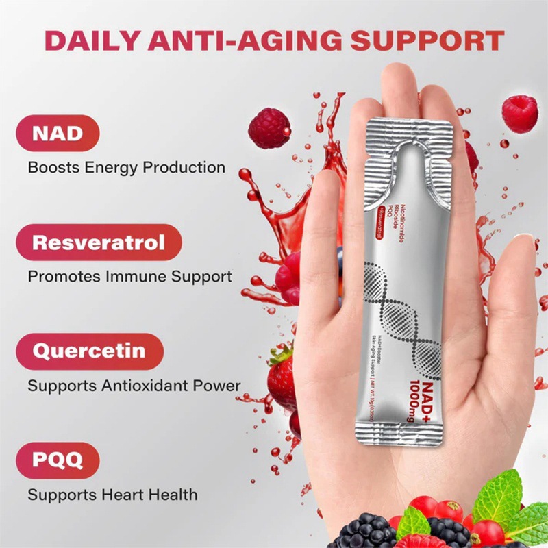 NAD+ Anti-Aging Drink – Niacinamide & Berry Supplement | Energy, Immunity & Heart Health | 30ml