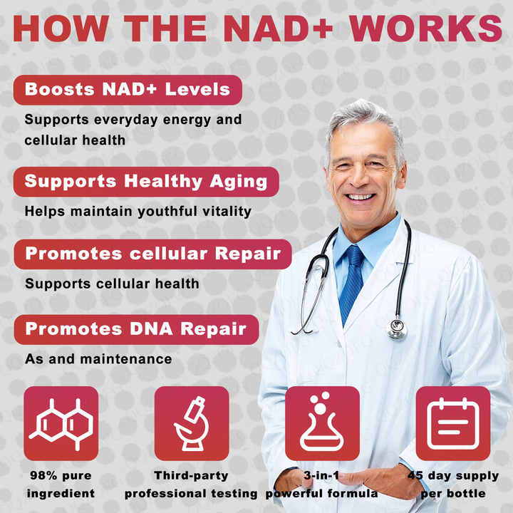 NAD+ Anti-Aging Drink – Niacinamide & Berry Supplement | Energy, Immunity & Heart Health | 30ml