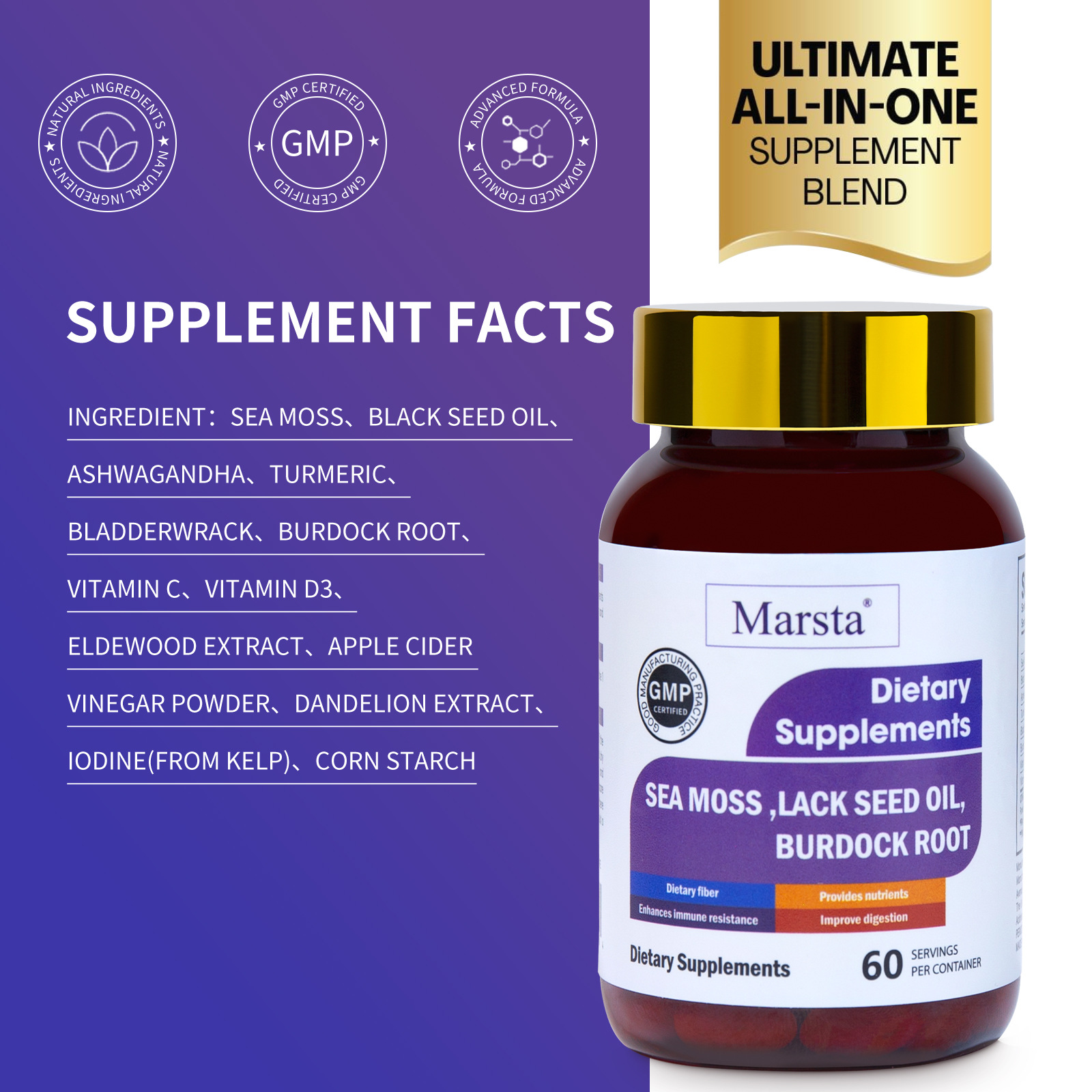 Seaweed Mineral Capsules – Immune Boost & Digestive Support