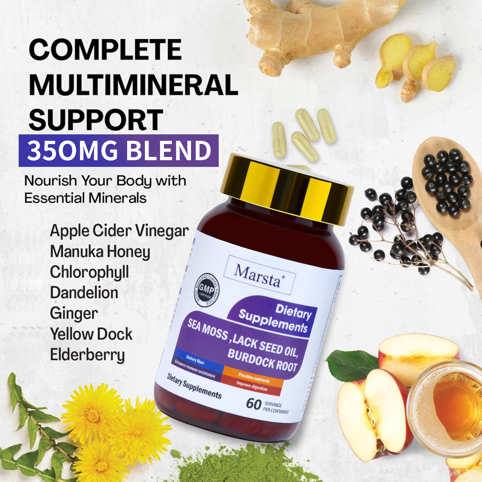 Seaweed Mineral Capsules – Immune Boost & Digestive Support