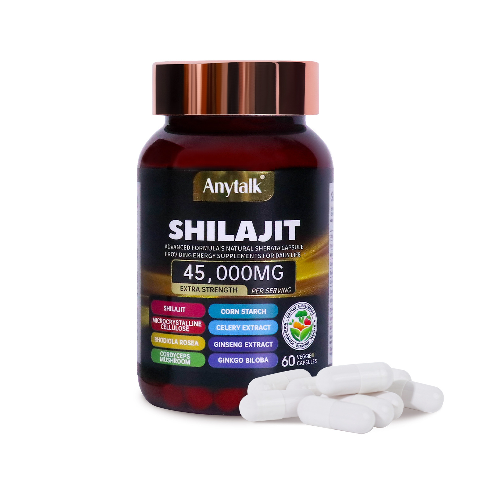Advanced 45000mg Shilajit Energy Capsules – Maximum Strength Vitality Boost