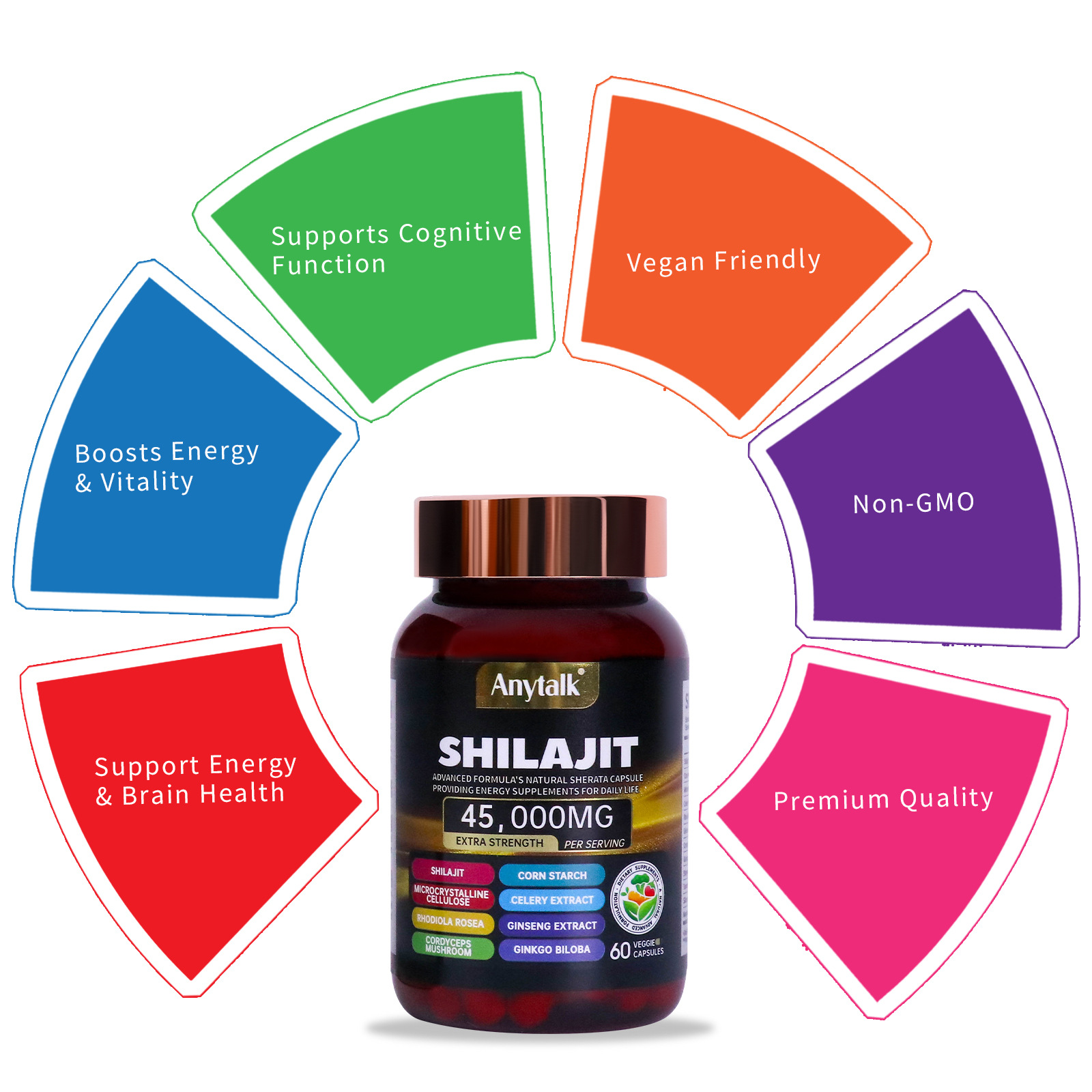 Advanced 45000mg Shilajit Energy Capsules – Maximum Strength Vitality Boost