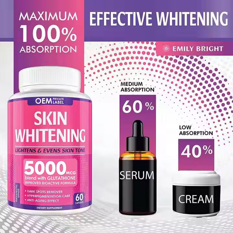 Skin Brightening Capsules – 5000mcg Glutathione Dark Spot Remover & Anti-Aging Formula