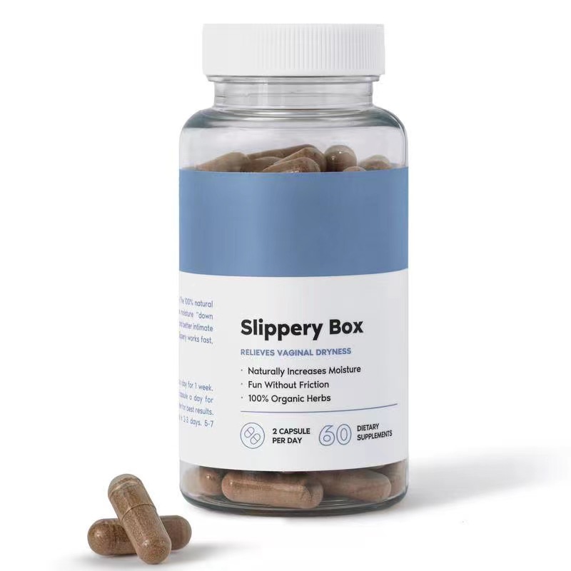 Slippery Box Feminine Balance Capsules | Relieves Vaginal Dryness | Organic Herbal Supplement | 60 Caps