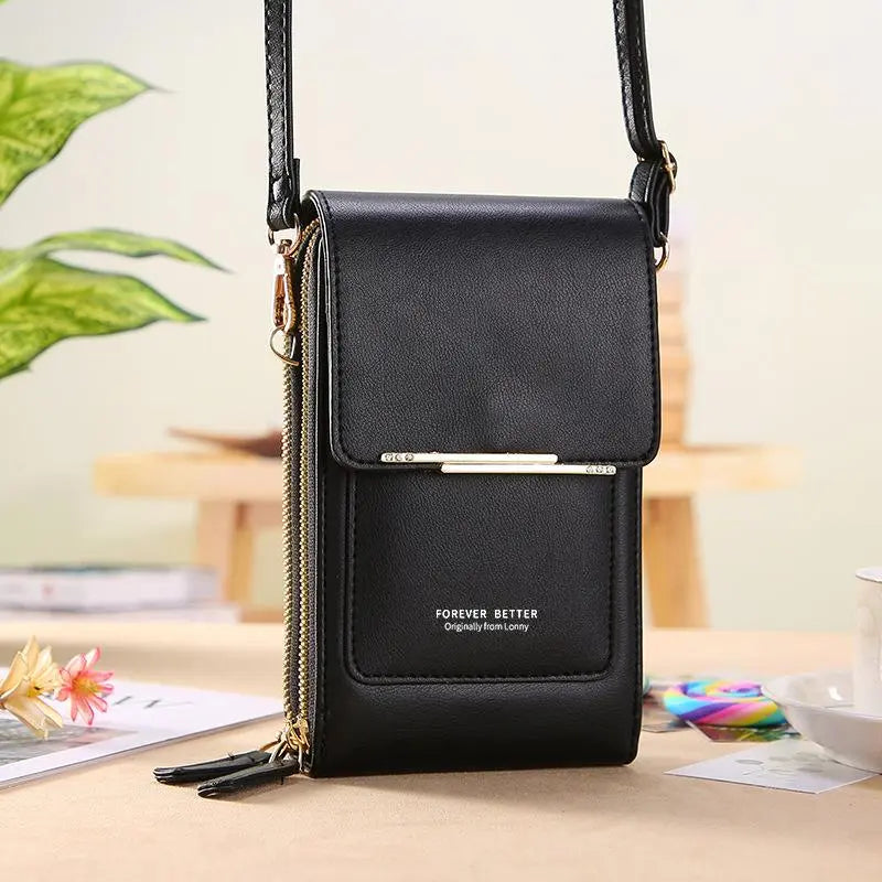 2026 Trendy Minimalist Elegant Women's Touchscreen Crossbody Phone Wallet - Multi-Card Slots & Coin Pouch | Adjustable Strap Water-Resistant | Shopping/Travel Multiple Colors Must-Have