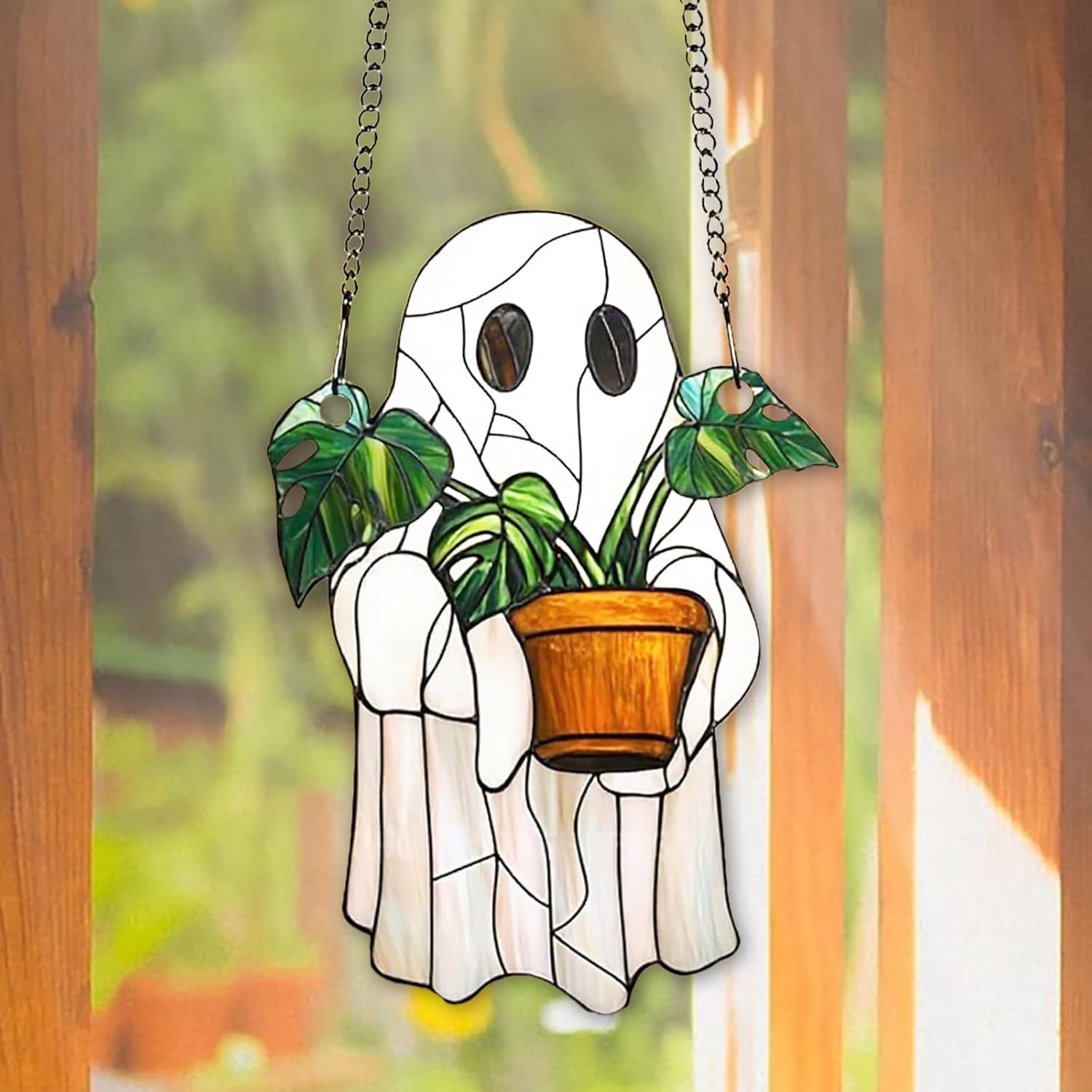 ❤️Last Day 49% OFF - Glowy Ghost – Cute Halloween Suncatcher