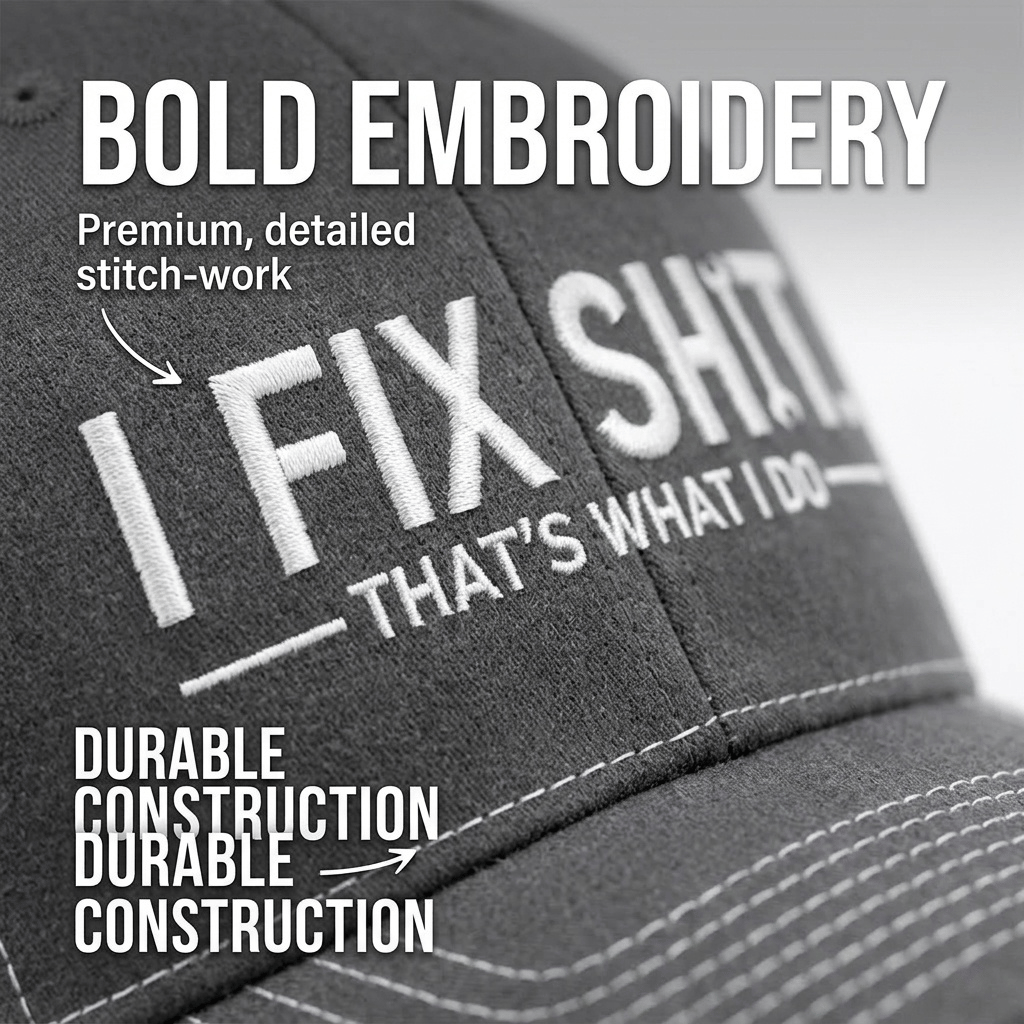 I Fix Shit Premium Embroidered Trucker Hat