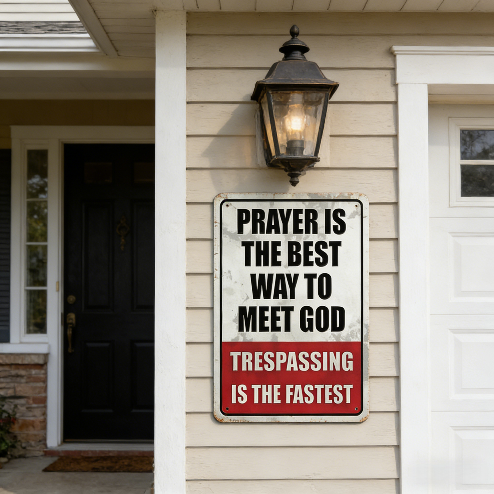 🏆Last Day Promo:49% OFF 🎖️Retro Iron Prayer & Trespassing Wall Plaque