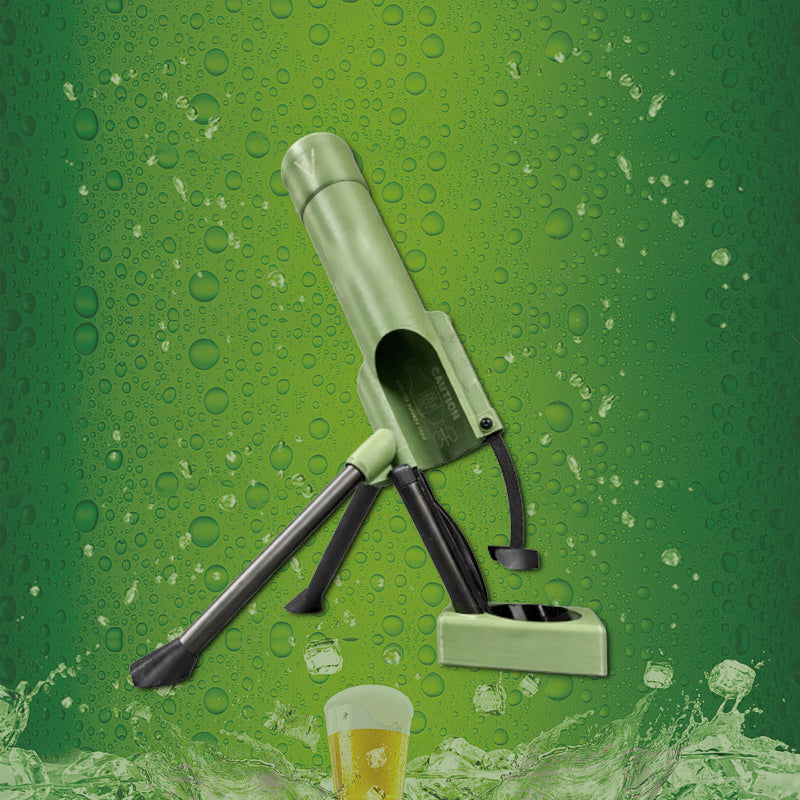 Beer Bottle Mortar Bottle Opener – Novelty Cap-Launching Desk & Bar Accessory
