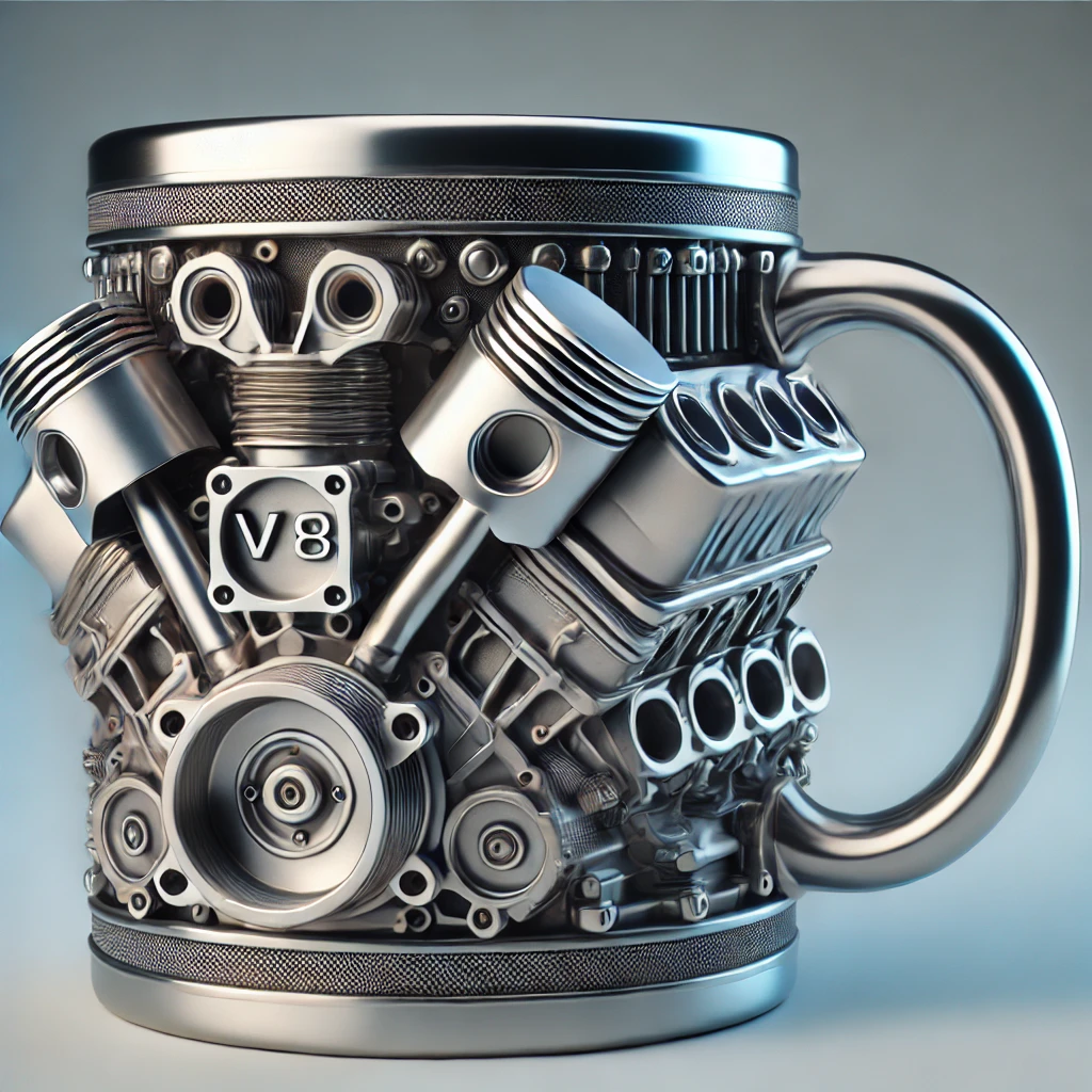 V8 3D Stainless Steel Cup