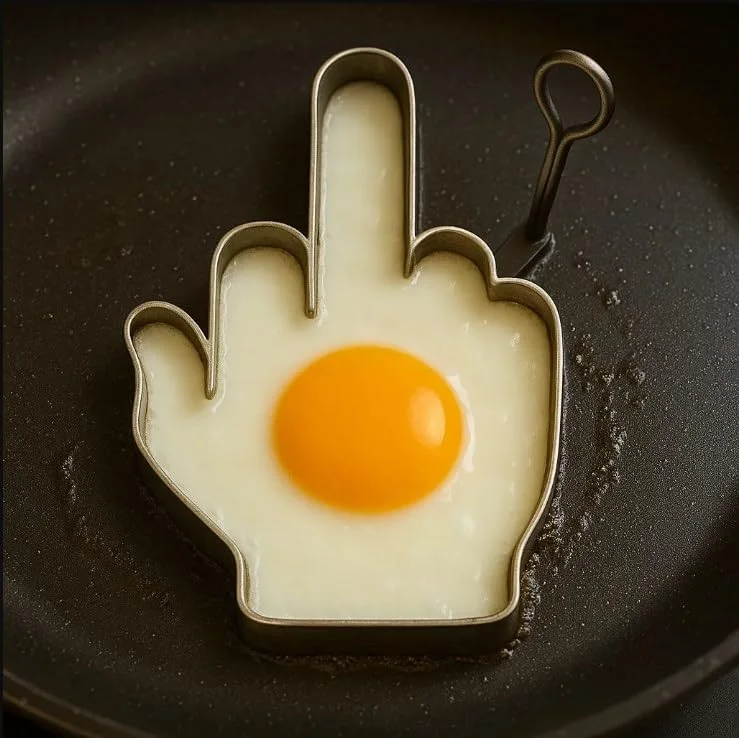 Funny middle finger egg mold